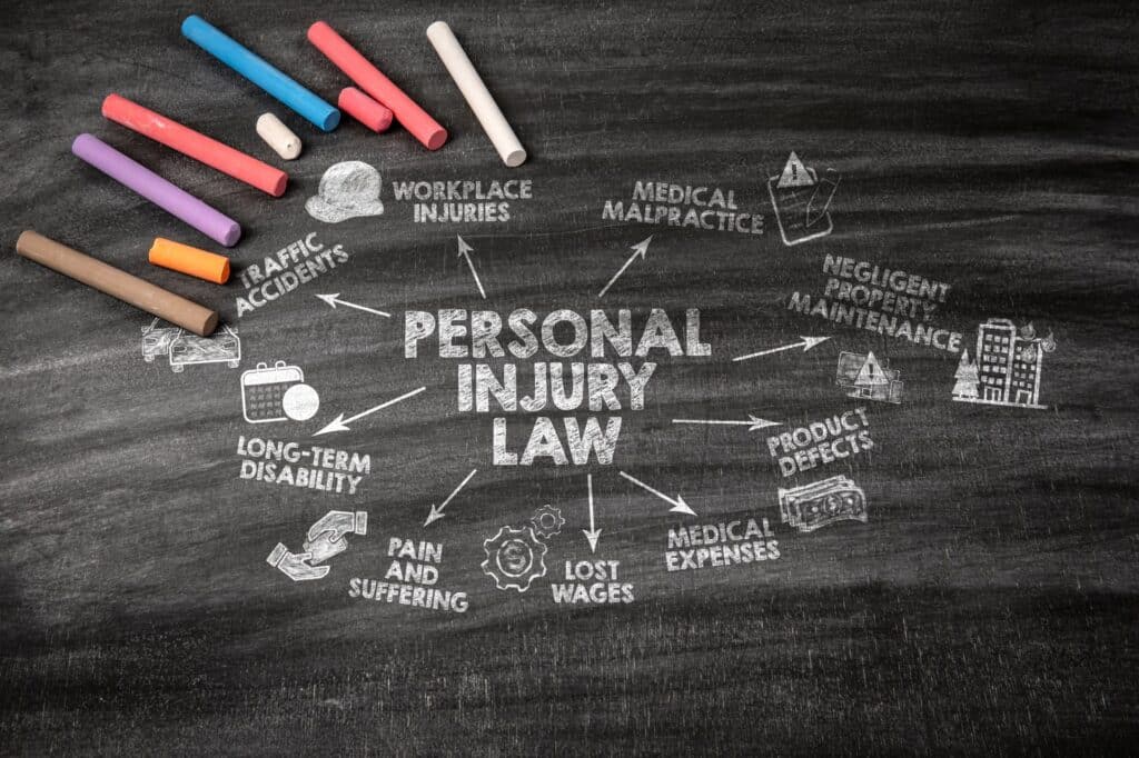 Personal Injury written in chalk