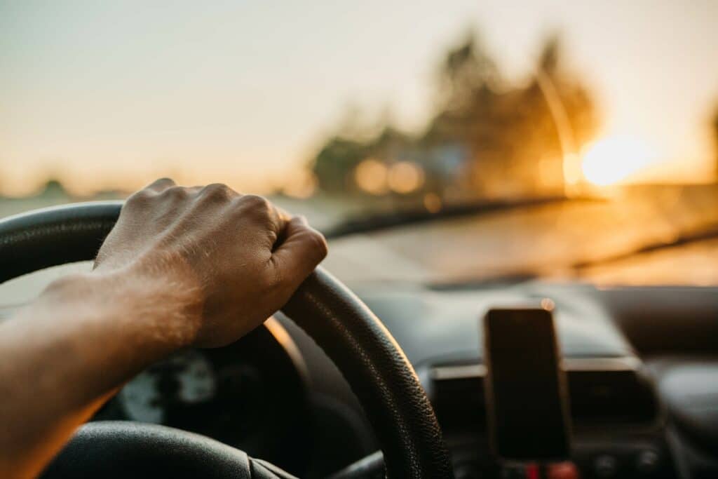 Hands Of The Driver On The Steering Wheel | Motor Vehicle Accident Lawyer | Gash & Associates, P.C.