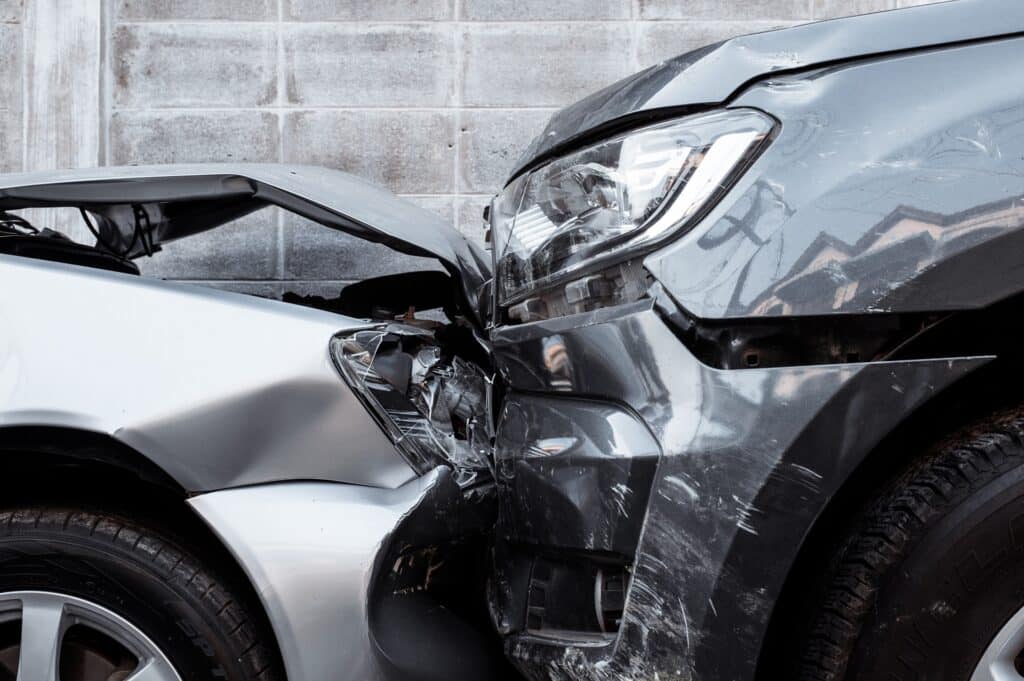 Two Cars Front Collide and Crashed | Motor Vehicle Accident Lawyers in NYC | Gash & Associates, P.C.