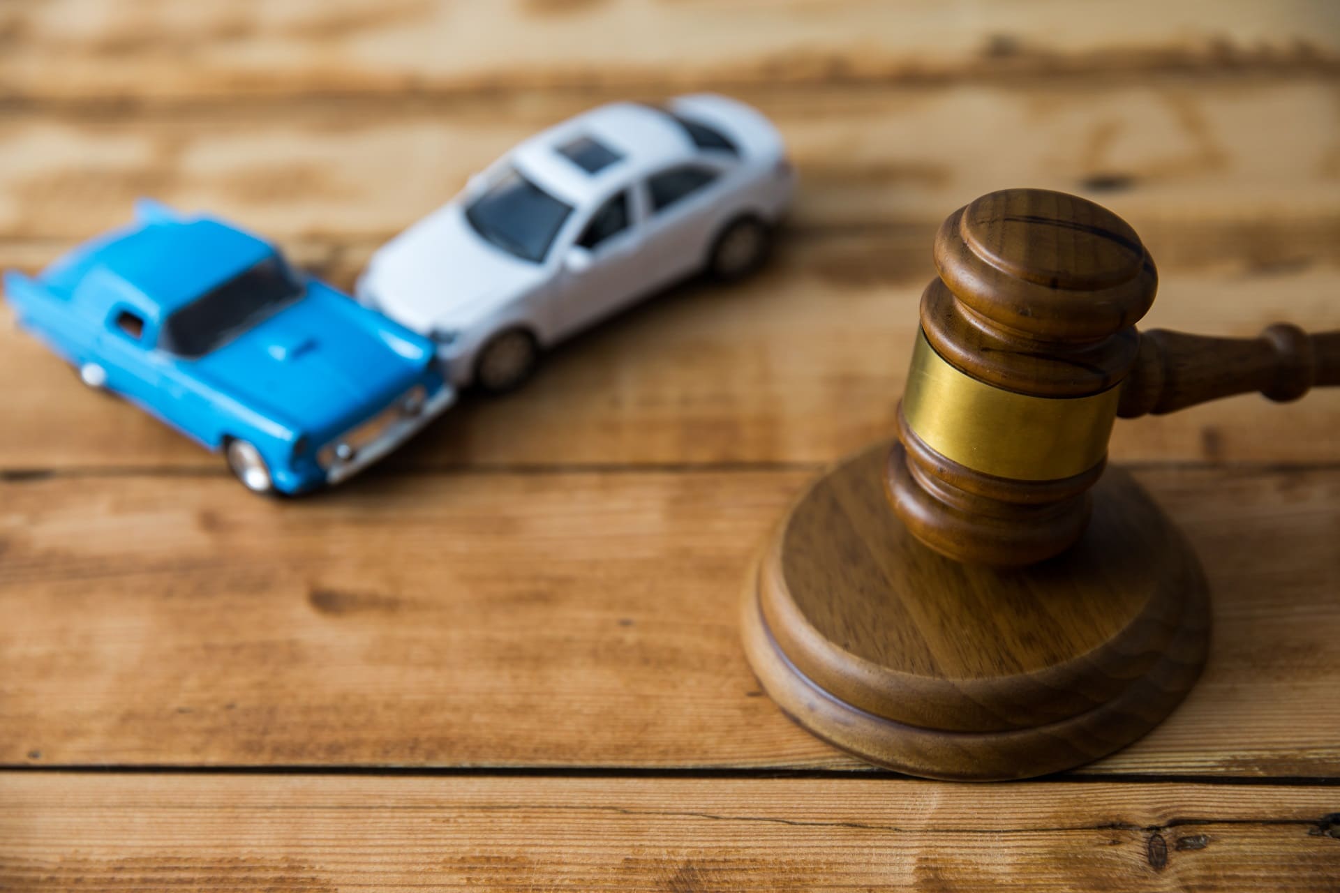Judge Gavel With Toy Cars Crash | Motor Vehicle Accident Lawyers in NYC | Gash & Associates, P.C